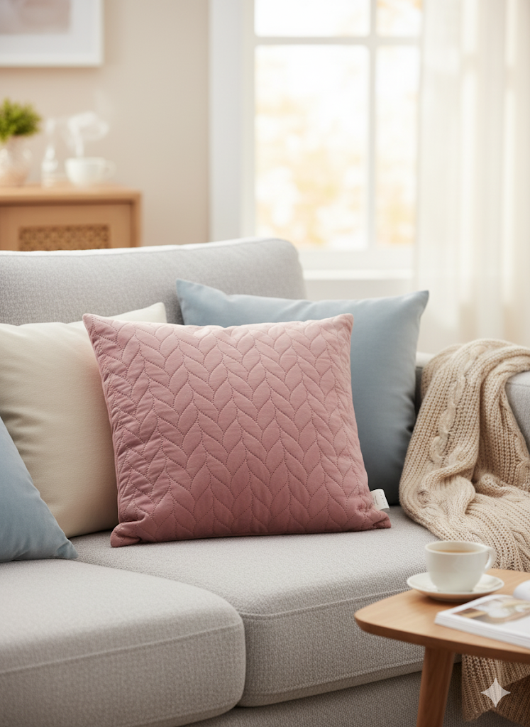 Lumas Dekokissen 45x45cm, 100% Polyester Altrosa